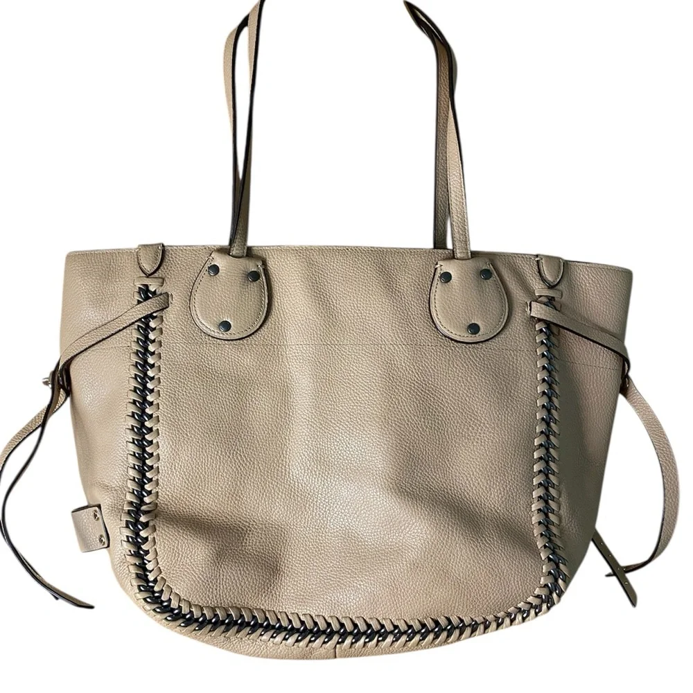 COACH TOTE HANDBAG Tatum Leather Whiplash Purse ANTIQUE NICKEL NUDE a1792-f34398 - Picture 2 of 9